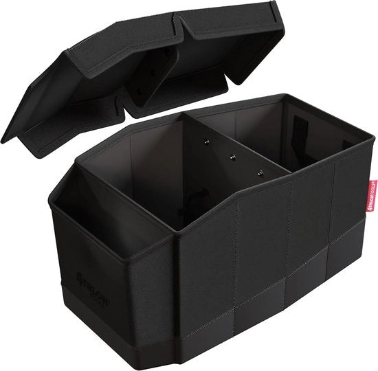 Organizzatore di sedile centrale con coperchio - Versatile - Autobox - Spazio di stoccaggio intelligente con chiusura magnetica - Pulizia facile - Viaggio comodo e ordinato (nero)