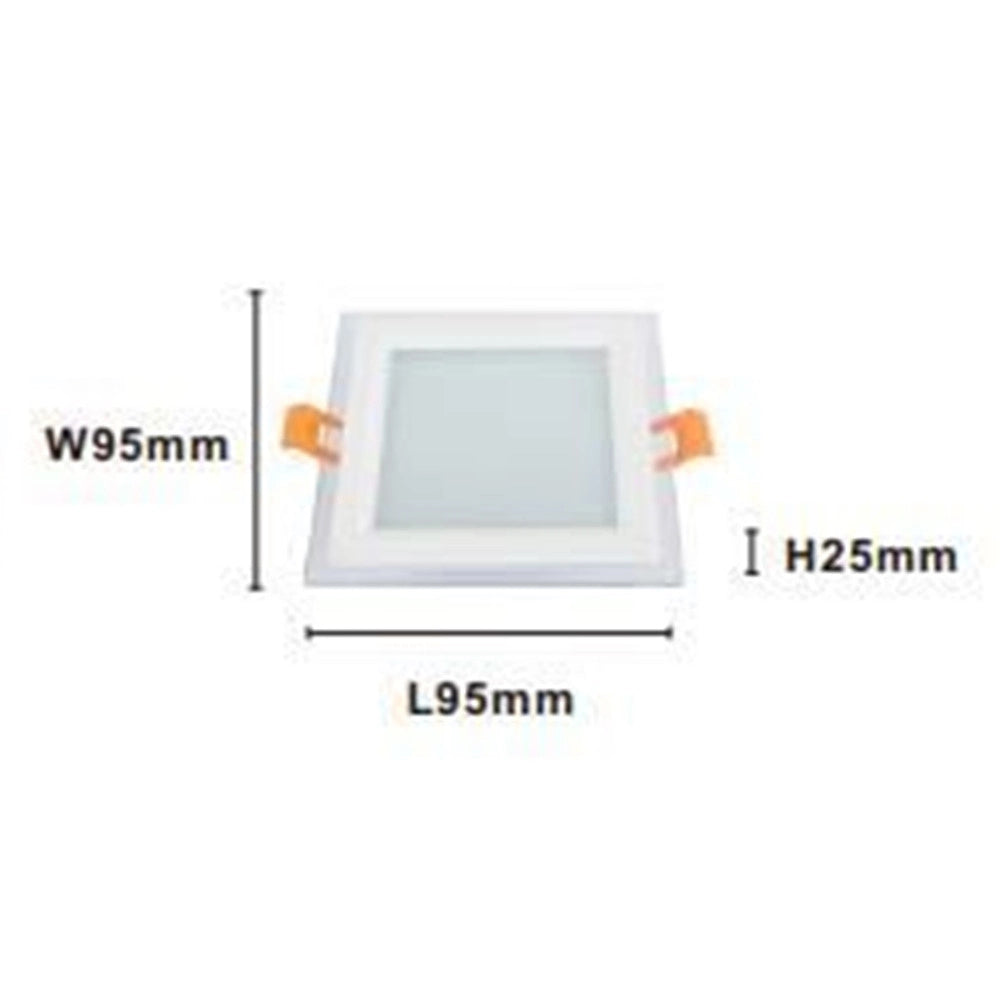 Trade Shop - Pannello Led Incasso Luce 3000k-6500k 9w Quadrato Am-cs-9 Con Bordo Traparente 00670 -