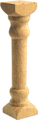 Colonnina in legno faggio art033002 17x140