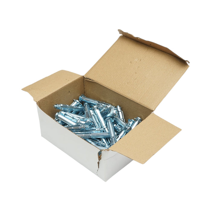 Tassello metallico per cartongesso tipo Molly 6x80mm in acciaio zincato, testa a croce 50 pz/scatola