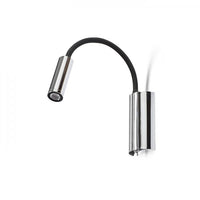 Faretto LED SHOW da parete nero cromo 230V LED 3W  3000K