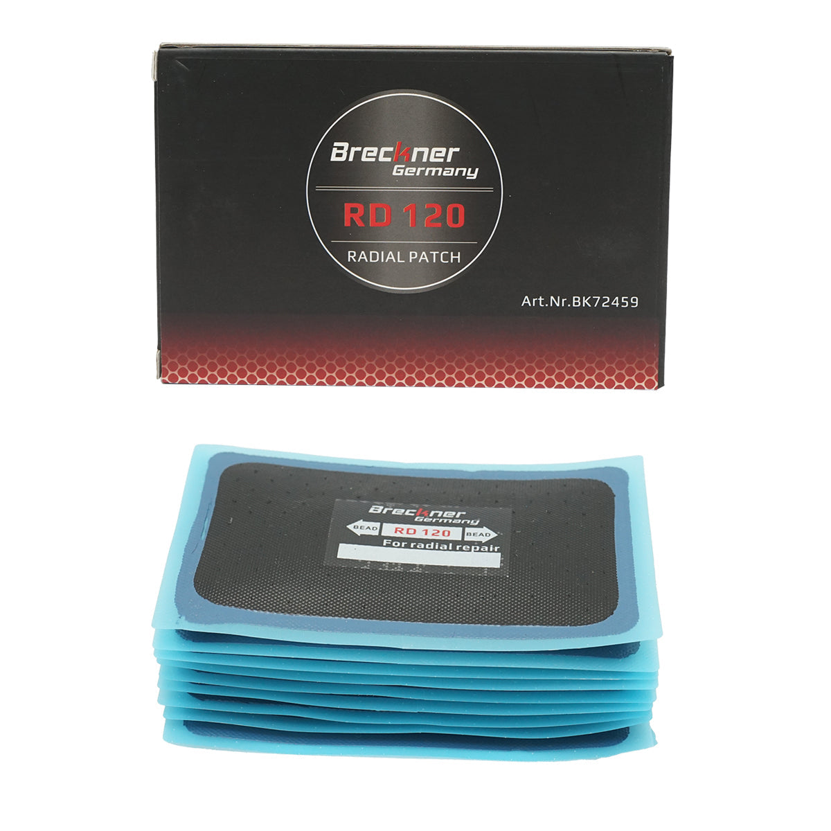 Toppa per pneumatici radiali 80x125mm 10 pezzi/set Breckner Germany
