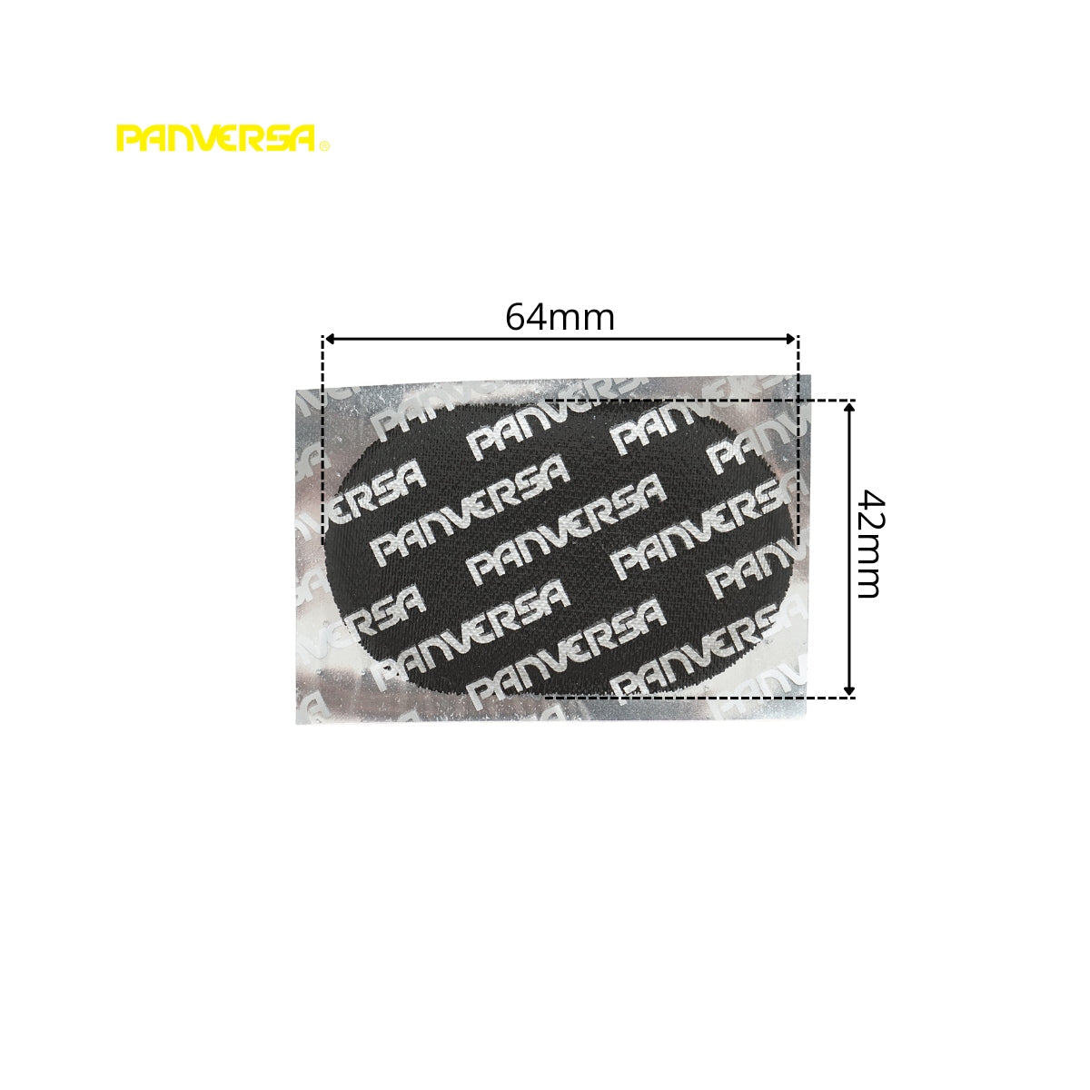 Toppe di vulcanizzazione ovali 42x64mm B2 per camere d'aria 50 pz/set Panversa