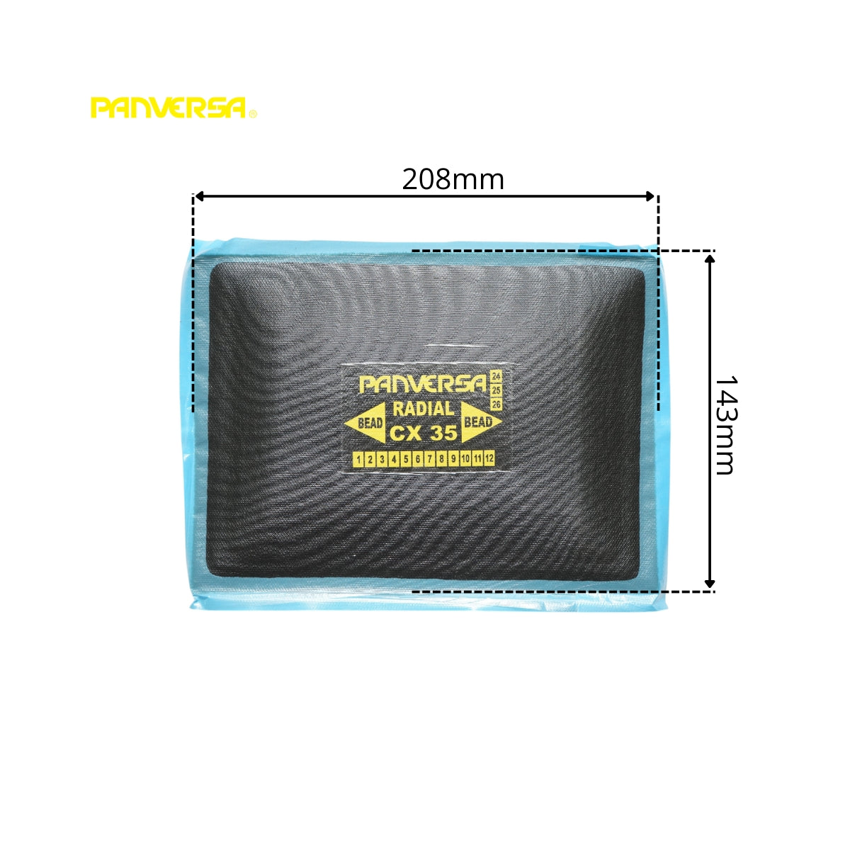 Toppe di vulcanizzazione radiali 143x208mm per pneumatici 10 pz/scatola CX-35 Panversa