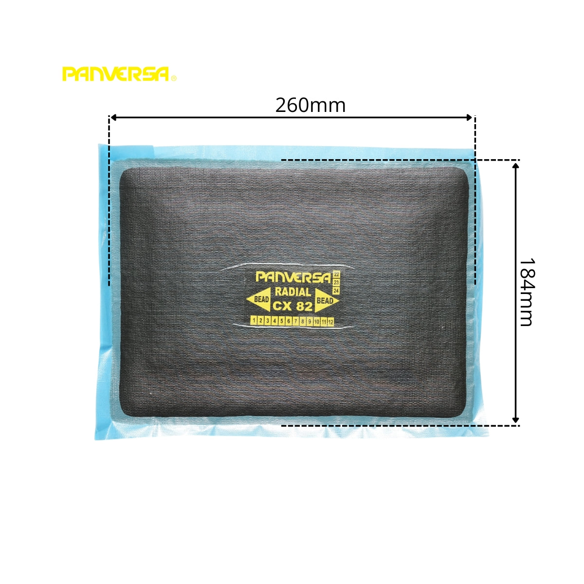 Toppe di vulcanizzazione radiali 184x260mm per pneumatici 5 pz/scatola CX-82 Panversa