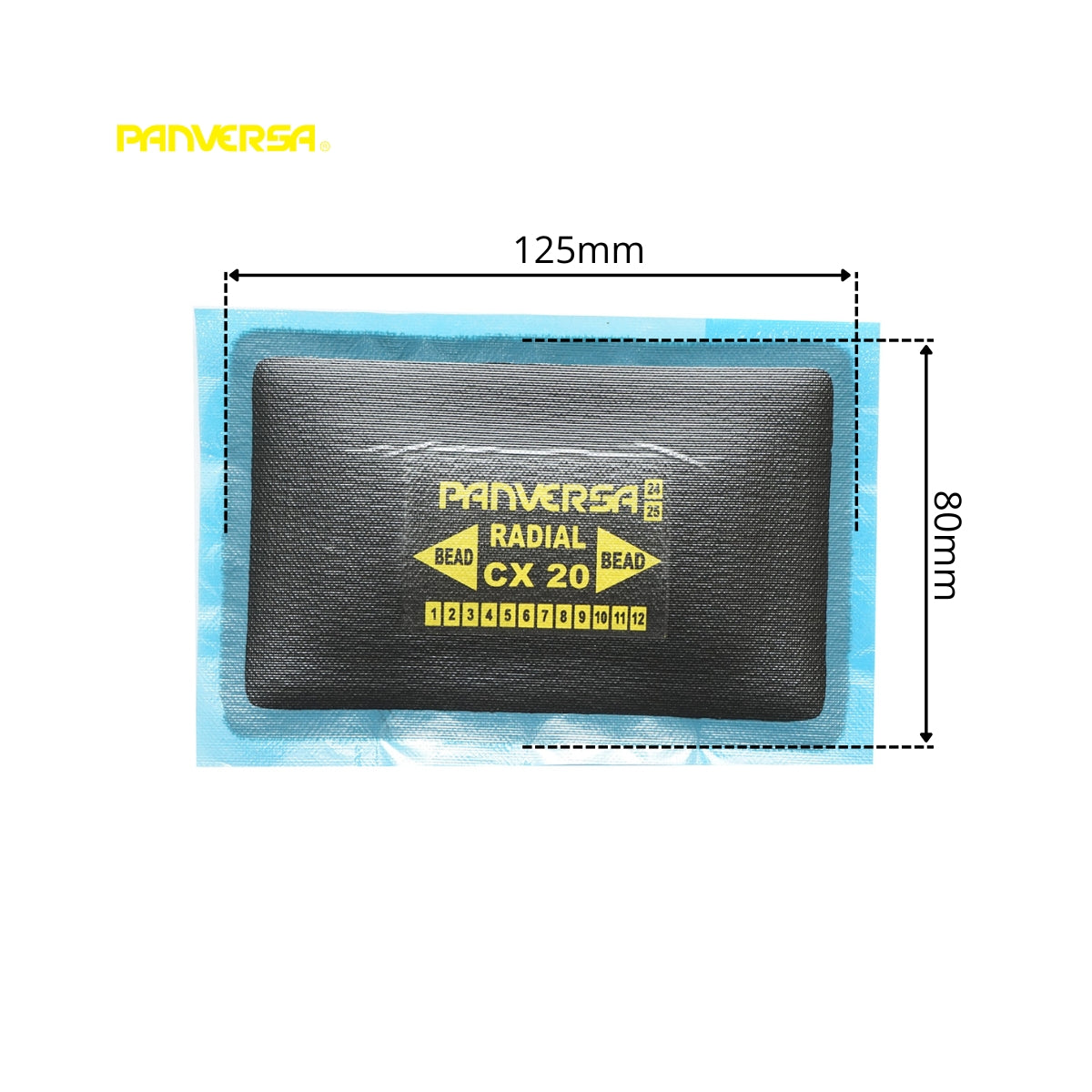 Toppe di vulcanizzazione radiali 80x125mm per pneumatici 10 pz/scatola CX-20 Panversa