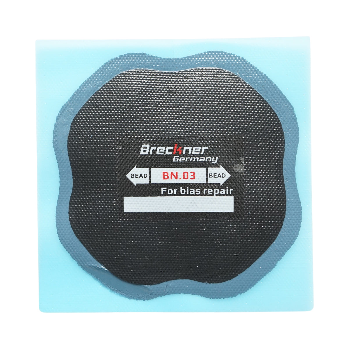 Toppe per riparazione pneumatici diagonali 95x95mm 10 pezzi/set Breckner Germany