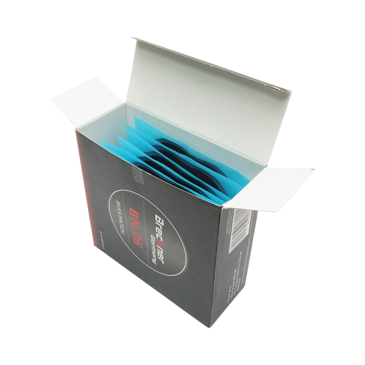 Toppe per vulcanizzazione pneumatici diagonali 220x220mm 10 pezzi/set Breckner Germany