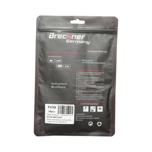 Toppe vulcanizzanti ovali 30x40mm universali per camere d'aria 50 pz/set Breckner Germany