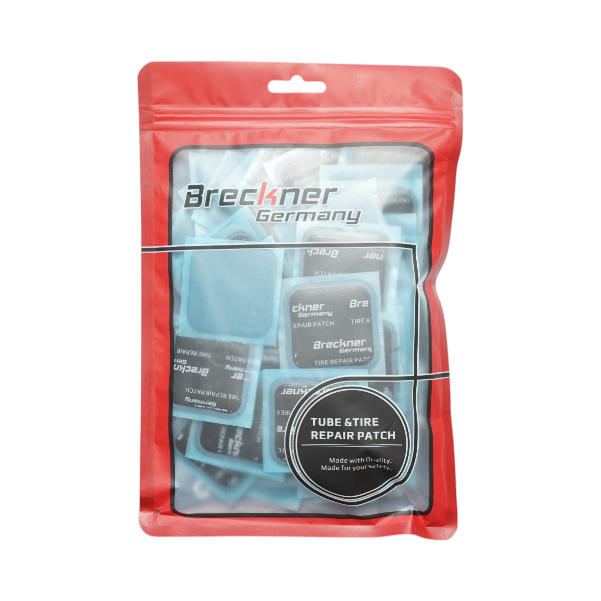 Toppe vulcanizzanti quadrate 40x40mm universali per camere d'aria 70 pz/set Breckner Germany