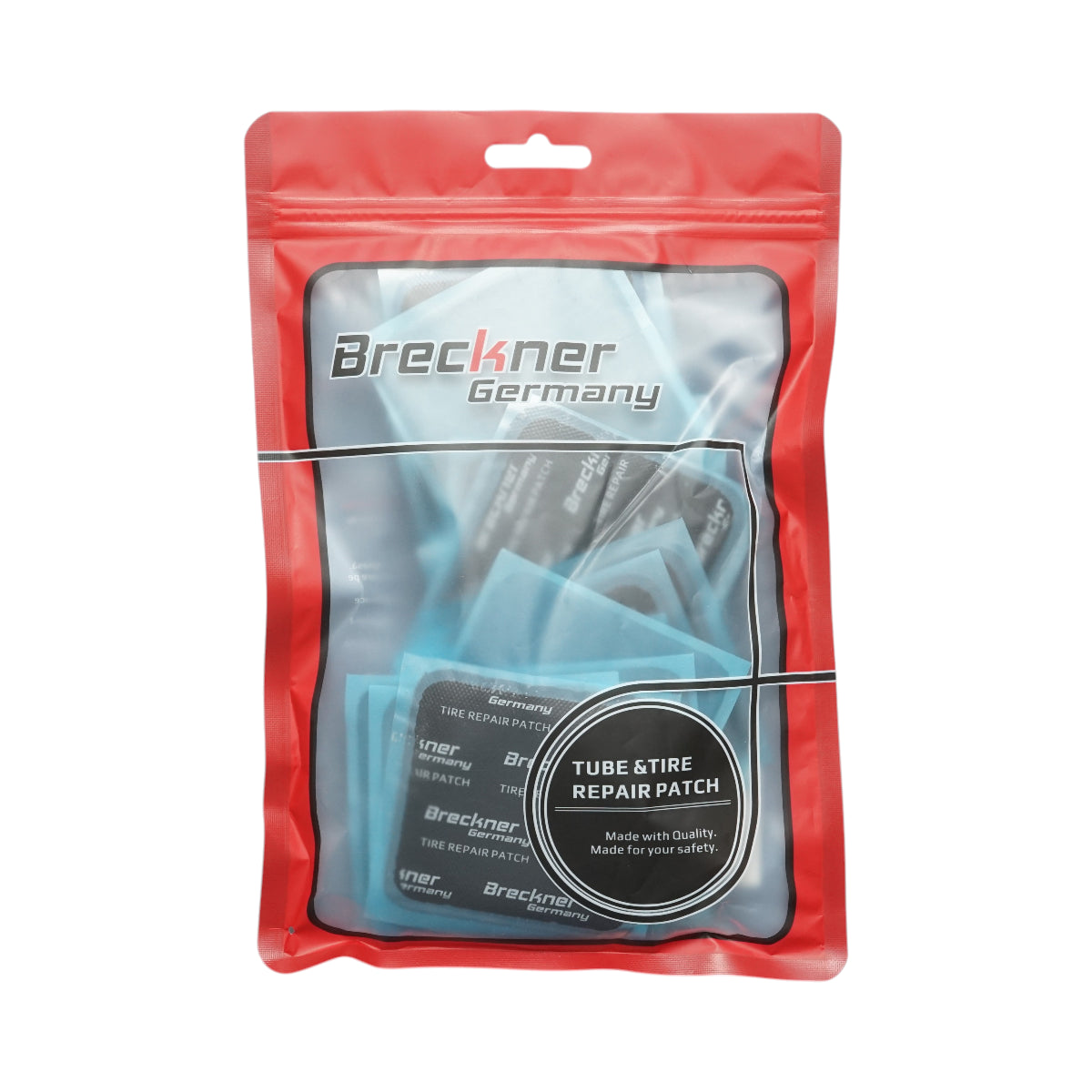 Toppe vulcanizzanti quadrate 70x70mm universali per camere d'aria 25 pz/set Breckner Germany