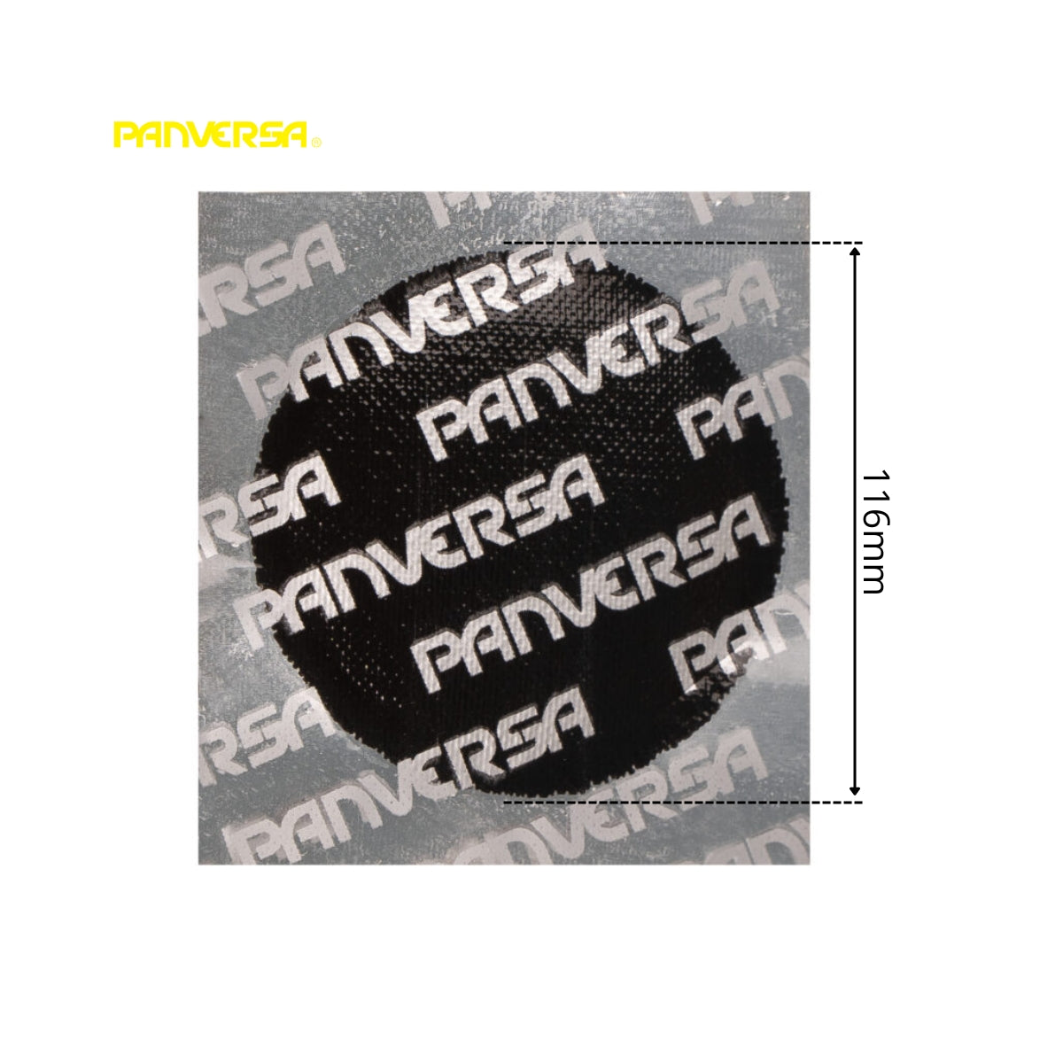 Toppe vulcanizzanti rotonde 116mm PP6 per camere d'aria 10 pezzi/set Panversa