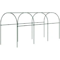 Serra da Giardino, Serra per Pomodori con 4 Archi in Acciaio, Copertura in PVC, 4 x 1.23 x 1.71 m, Trasparente