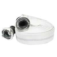 Tubo per irrigazione/pompaggio in PVC 2 toll, lunghezza 20 m con raccordi in alluminio, max 10 bar, tela Breckner Germany