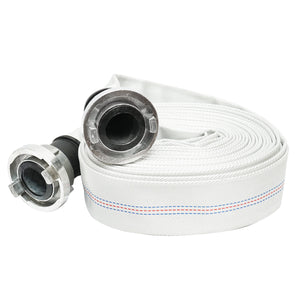 Tubo per irrigazione/pompaggio in PVC 2 toll, lunghezza 20 m con raccordi in alluminio, max 10 bar, tela Breckner Germany