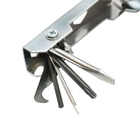 Utensile multifunzionale tipo coltello per la manutenzione della motosega