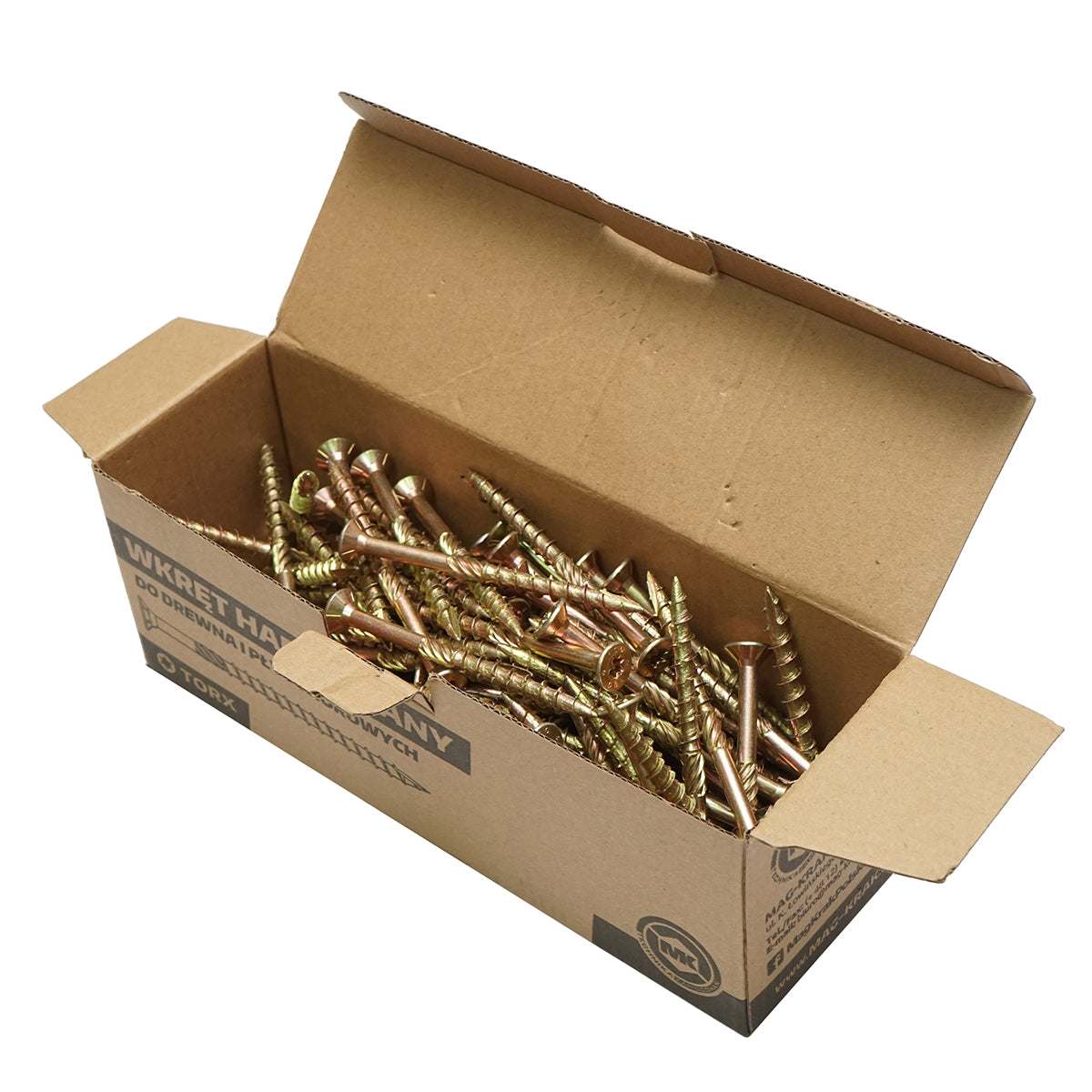 Vite autofilettante per legno a testa svasata 8x100mm tipo torx TX40, 100 pz/scatola