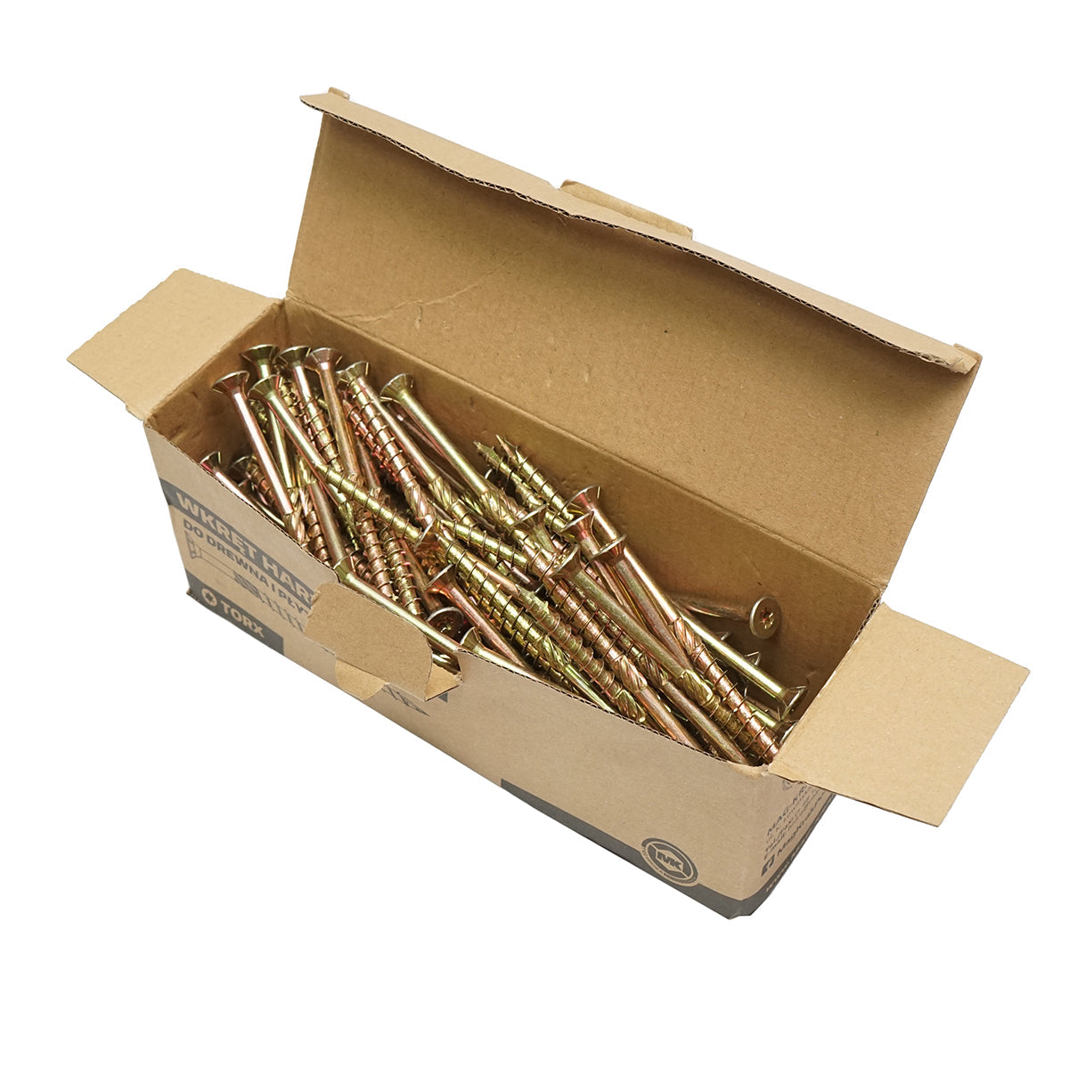 Vite autofilettante per legno a testa svasata 8x120mm tipo torx TX40, 100 pz/scatola