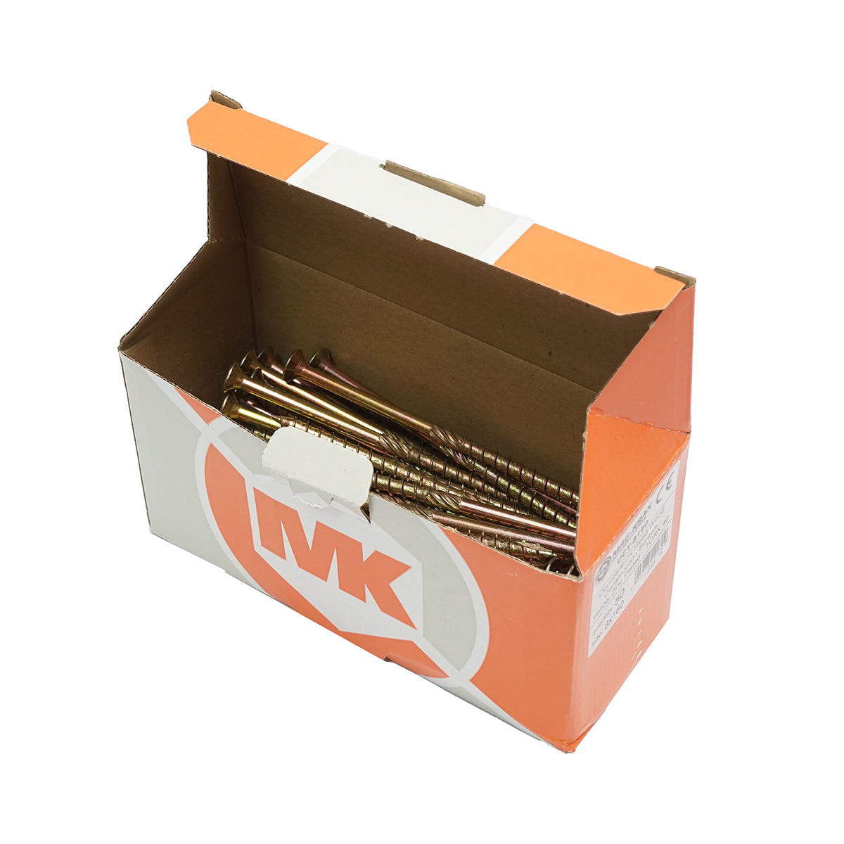 Vite autofilettante per legno a testa svasata 8x160mm tipo torx TX40, 50 pz/scatola