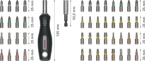 Bosch 2607012081 – Kit Extra-Hard Inserti (50 pezzi) con Giravite Magnetico