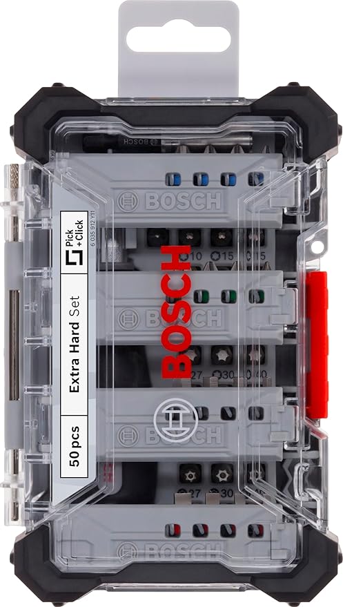 Bosch 2607012081 – Kit Extra-Hard Inserti (50 pezzi) con Giravite Magnetico