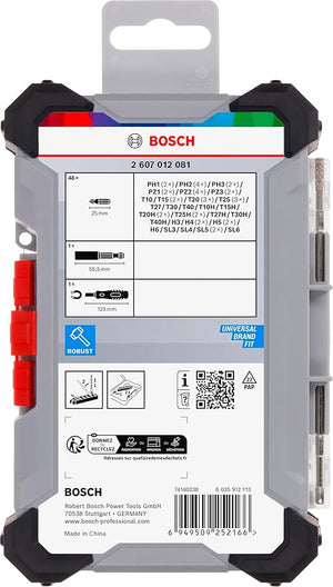 Bosch 2607012081 – Kit Extra-Hard Inserti (50 pezzi) con Giravite Magnetico