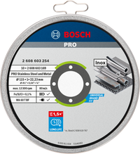Bosch Standard for Inox Cutting Discs – Set da 10 (Ø 115 mm, 1 mm)