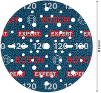 Bosch Expert O780 – Dischi abrasivi grana 120, 50 pz diametro 150mm