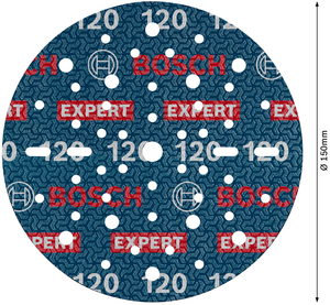 Bosch Expert O780 – Dischi abrasivi grana 120, 50 pz diametro 150mm