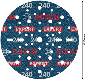 Bosch Expert O780 – Dischi abrasivi grana 240, 50 pezzi