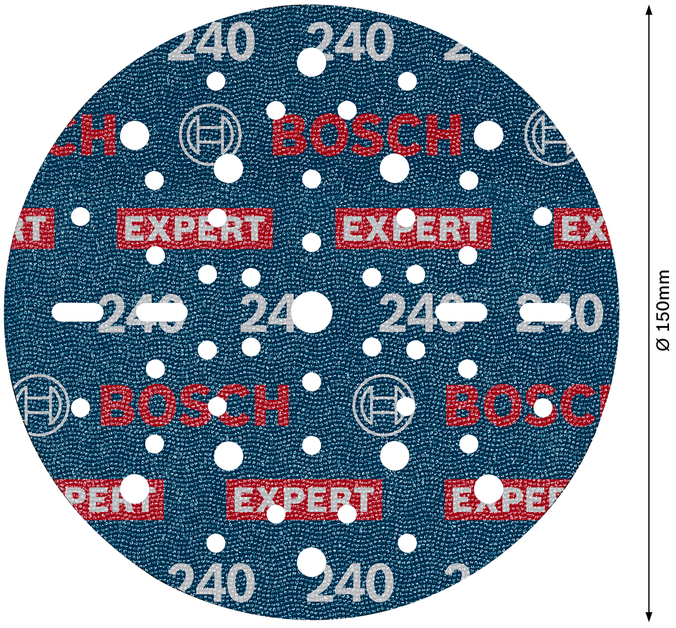 Bosch Expert O780 – Dischi abrasivi grana 240, 50 pezzi
