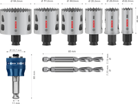 Bosch PRO Multi Material PC Plus – Set Seghe a Tazza (9 pezzi, cod. 2608594428)