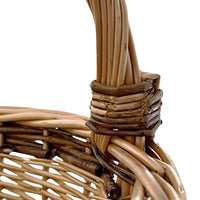 Cesto tondo Flavia in vimini cestino paniere con manico diametro 34 cm x h 26 cm