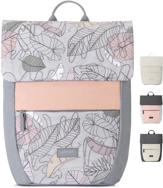 Borsa da Donna Piccola Disegno Fiori - Ronja - Borsa da Ufficio Moderna con Tasca per Laptop per Università, Città - 10L - Sostenibile - Impermeabile