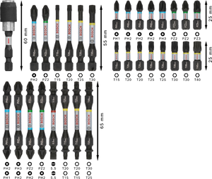 Set bit di avvitamento PRO Impact Bosch 31 pz - 2608521U71