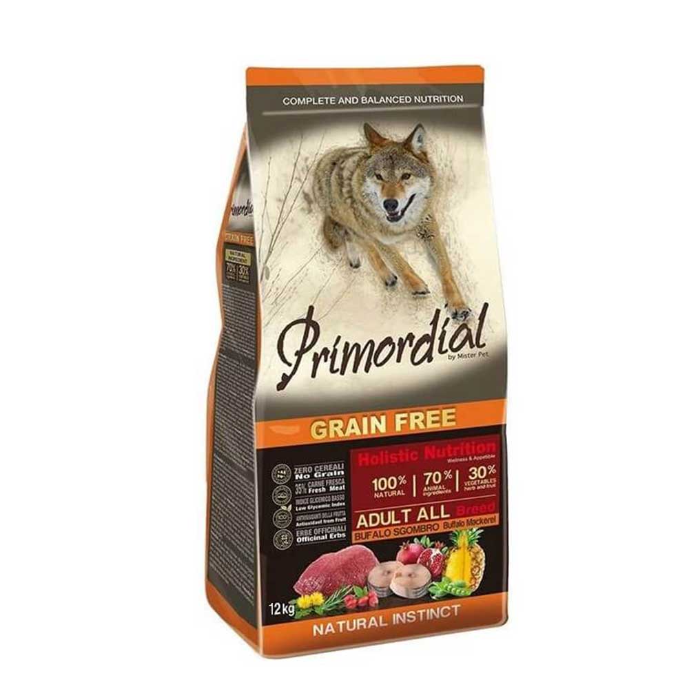 Dog Copenhagen- Crocchette per cani Primordial per adulti, Bufalo/sgombro 12 KG