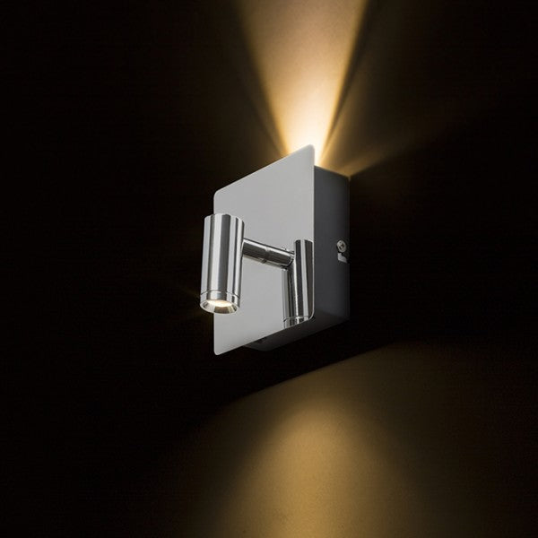 Faretto applique TIARA da parete  cromo 230V LED 2x3W 25°  3000K