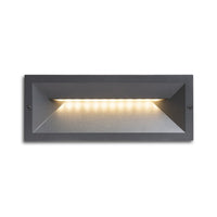Lampada applique da esterno RAGG da incasso nero 230V LED 12W IP65 3000K