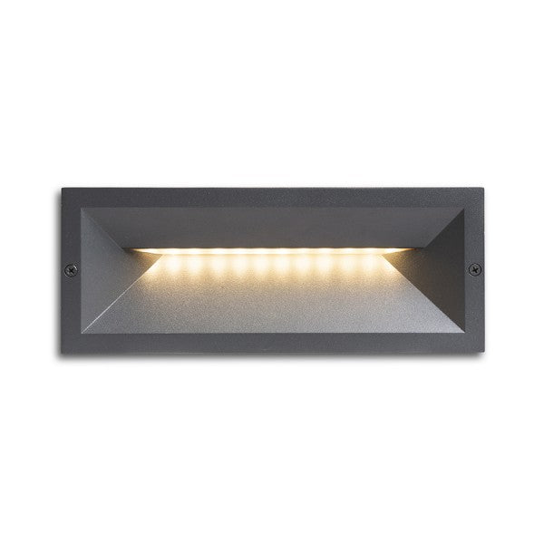 Lampada applique da esterno RAGG da incasso nero 230V LED 12W IP65 3000K