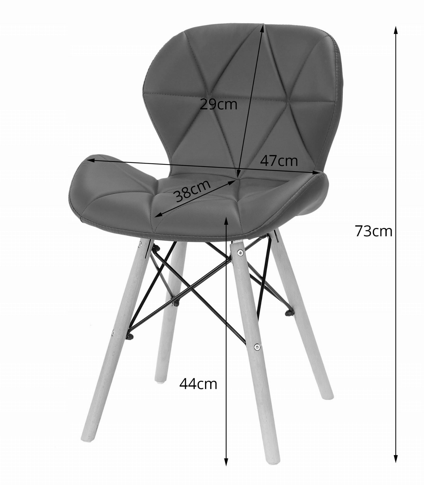 Set tavolo rettangolare VALORA YURO con 4 sedie nere WAKO