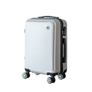 COVERI Trolley Bagaglio Mano Rigido 38x56x23 Piccolo Ultraleggero Valigia In Abs Con 4 Ruote Removibili Manico Chiusura Di Sicurezza Per Compagnie Low Cost Economy Zaino Da Viaggio Maiami-Argento