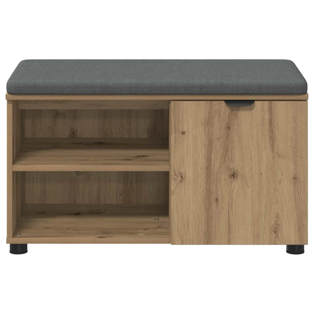 Panca per scarpe con cuscino Rovere Artigianale 80 x 38 x 46 cm 906129
