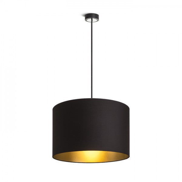 Paralume RON 40/25 paralume Polycotton nero /Lamina d'oro max. 23W