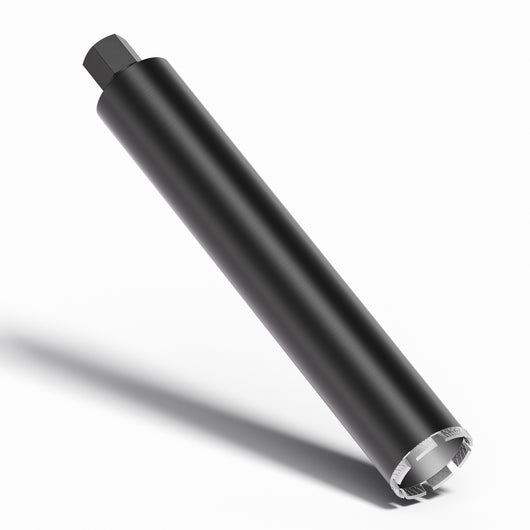 Punta diamantata per carotatrice Ø 82 mm, lunghezza 450 mm, UNC 1¼, ingranaggio a denti diritti, rendimento elevato, per carotaggio a umido, corona diamantata per calcestruzzo, pietra, granito