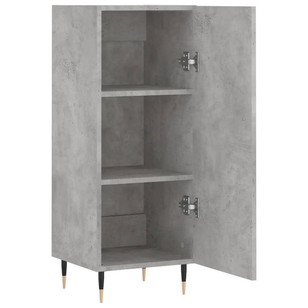 Credenza Grigio Cemento 34,5x34x90 cm in Legno Multistrato 828520
