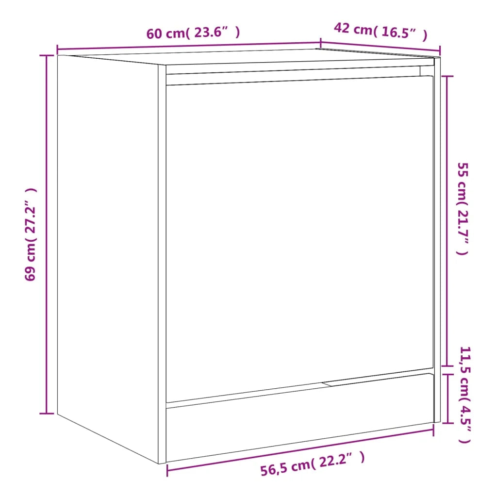 Scarpiera mobile contenitore per scarpe mobile per ingresso/corridoio/soggiorno 60 x 42 x 69 cm legno ingegnerizzato bianco 02_0021492