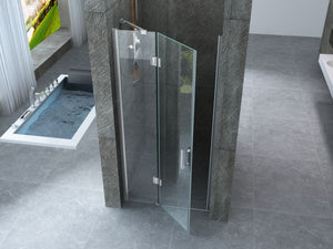 Porta doccia in Cristallo 8 MM un lato apertura anta battente con cerniere inox - Misura: 100 x h195 cm