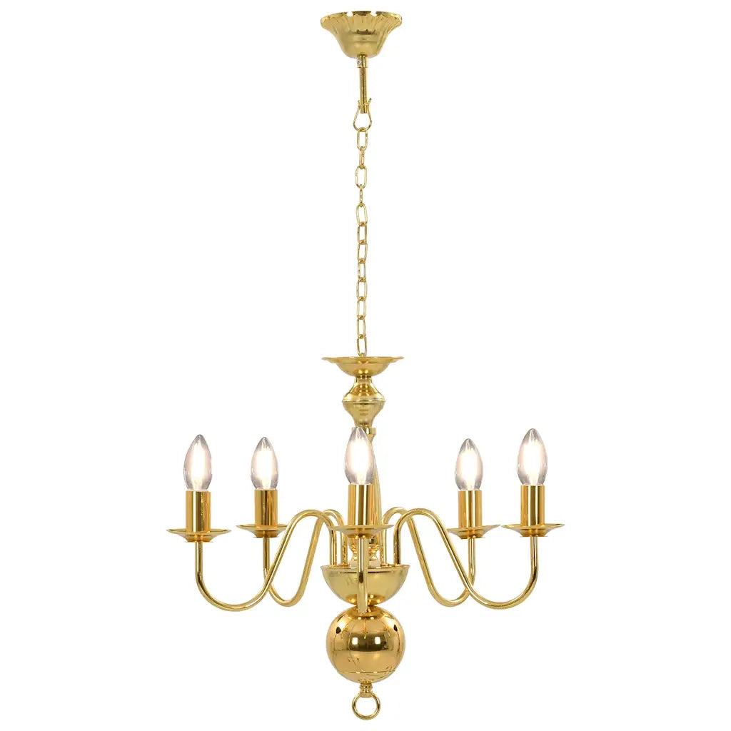 Lampadario Oro 5 Lampadine Attacco E14 CFW1316018