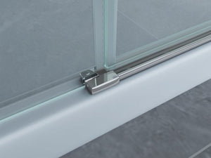 Porta doccia in Cristallo 8 MM un lato apertura anta battente con cerniere inox - Misura: 80 x h195 cm