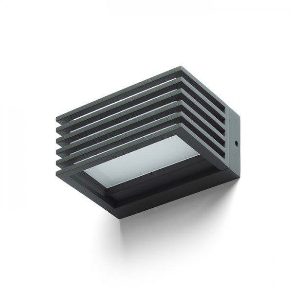 Lampada applique CLAIRE 14 da parete grigio antracite acrilico 230V LED 6W IP54  3000K